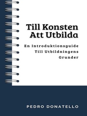 cover image of Till Konsten Att Utbilda